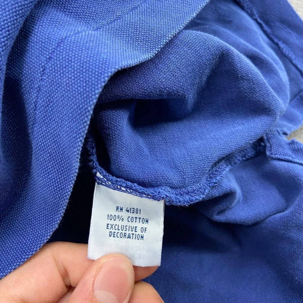 Polo Ralph Lauren Polo Shirt Mens Large Blue Featherweight Mesh Performance Slit